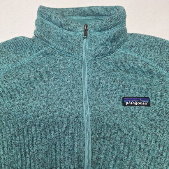 Patagonia Quarter Zip Pullover Womens M Sweatshirt Gorp Core Teal Blue Fleece - Picture 3 of 9